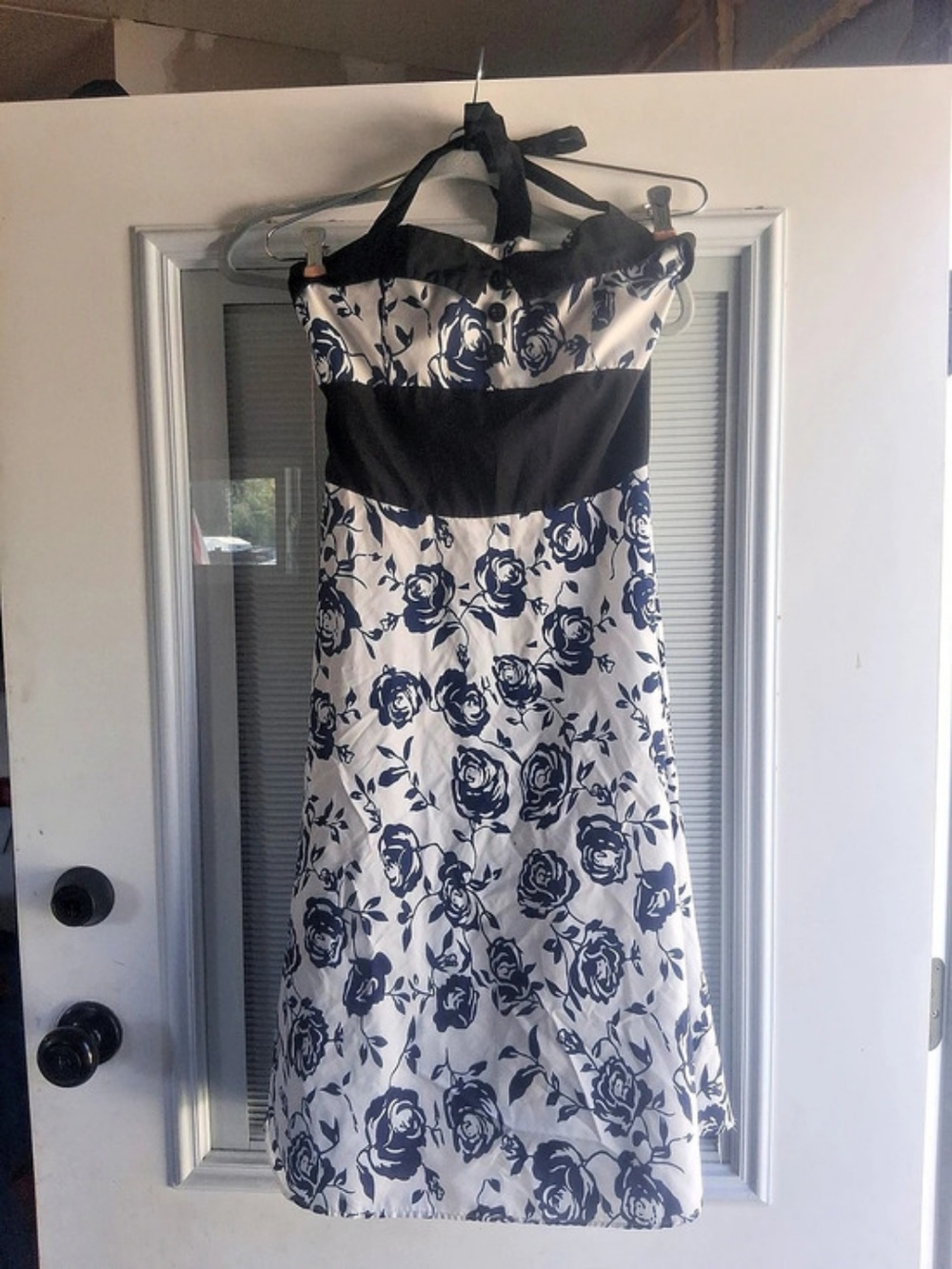 Blue & White Floral Maxi Dress